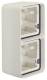 Berker 6719333502 housing with double frame and cable entries AP W.1 polar white