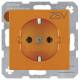 Berker 47438907 Steckdose SCHUKO mit Aufdruck S.1 orange glänzend