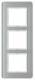 Berker 10136079 Rahmen 3fach Q.7 Glas perlweiß