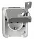 Merten MEG2417-8029 SCHUKO socket light gray with BRS closure. equal to AQUASTAR