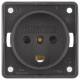 Berker 9627205 socket m.Schutzkontakt, Denmark Integro inserts black, matt