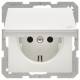 Berker 47516089 Steckdose SCHUKO mit Klappdeckel Q.1 polarweiss samt