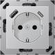 Jung A1520-15CAAL SCHUKOsteckdose mit USB Typ AC