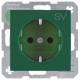 Berker 47238903 SCHUKO S.1 socket outlet glossy green SV