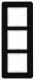 Berker 10136076 Rahmen 3fach Q.7 Glas schwarz