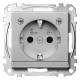 Merten MEG2304-0460 SCHUKO-Steckdose BRS mit Lichtausl.+LED StK aluminium System M