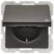 Berker 47516066 Steckdose SCHUKO mit Klappdeckel Q.1/Q.3 anthrazit samt