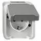 Merten MEG2301-8029 Socket outlet, light gray AQUASTAR