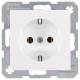 Berker 47438989 SCHUKO socket outlet S.1/B.3/B.7 glass polar white glossy