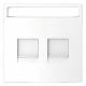 Merten MEG4564-6035 Central plate Modular Jack2 with Lotus white font
