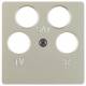 Berker 148404 Zentralplatte für AntennenSteckdose 4Loch edelstahl