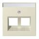 GIRA 264001 Abdeckung BSF Modular Jack 30° 2fach System 55 Cremeweiß