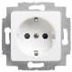 Busch Jaeger 2CKA002011A2829 Busch-Jaeger earthed socket, 20 EUCQ-214 Reflex silver alpine white