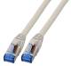 Patchkabel RJ45, CAT6A 500Mhz, 0,15m, grau S-STP(S/FTP) TPE(Superflex), mit Cat.7 Rohkabel,
