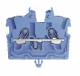 WAGO 2050-314 2-Leiter-MiniDurchgangskl.1mm² mit Rastfuß blau