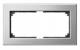 Merten 475860 M-PLAN-Metallrahmen 2fach ohne Mittelsteg Platinsilber