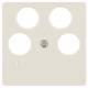 Berker 148402 Zentralplatte für AntennenSteckdose 4Loch weiss glänzend
