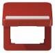 Jung CD590BFNAKLRT Hinged lid red , with label 7x57mm unbreakable