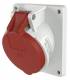 Mennekes-mounted socket 5x16A 3473, TwinCONTACT 6h 400V IP44 20 ° inclination