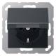 JUNG A1520BFKLANM Socket outlet m., Hinged lid 16A 250V ~ Serie A anthracite