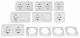 Schalter und Steckdosen Set McPower Cup ''Niveau'', 23-teilig, weiß