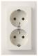 Berker 47741909 SCHUKO double socket with cover plate Berker S.1 polar white matt