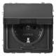 Merten MEG2310-7214 SCHUKO-Steckdose BRS mit Klappdeckel StK anthrazit AQUADESIGN