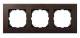 Merten MEG4053-3473 wooden frame, 3-fold, walnut, M-PLAN
