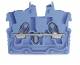 WAGO 2050-324 2-Leiter-MiniDurchgangsklemme 1 mm² blau