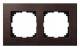Merten MEG4052-3473 wooden frame, 2-fold, walnut, M-PLAN