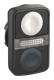 Schneider Electric ZB5AW7A1720 Schneider illuminated double push button flat white/flat sw indescribed. D22