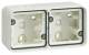 Berker 6719323502 housing with double frame and cable entries AP W.1 polar white