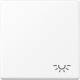 Jung A 590 L WWM Wippe 1fach Symbol Licht Serie A schneeweiß matt