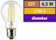 Muellerlicht ETT-1451890 LED Filament Glühlampe, E27, 6,5W, 810lm, 2700K, warmweiß, dimmbar
