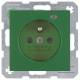 Berker 6765091913 Steckdose mit Schutzkontakt+KO-LED S.1/B.3/B.7 grün matt