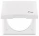 Berker 918282599 Rahmen 1f mit Klappdeckel und Aufdruck IP44 Integro Flow pws glanz