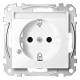 Merten MEG2303-0325 SCHUKO-Steckdose BRS Ko.+Schriftfeld StK aktivweiß gl.System M
