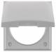 Berker 918282507 Rahmen 1fach mit Klappdeckel Integro Flow grau,glänzend