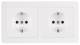 Berker 47206089 Steckdosen-Kombination SCHUKO 2fach mit Rahmen Q.1 polarweiß,samt