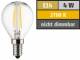 Muellerlicht ETT-1451903 LED Filament Tropfenlampe, E14, 4W, 470lm, 2700K, warmweiß