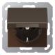 Jung A1520BFKIKLMO SCHUKO socket with hinged lid KI mocha