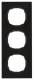 Berker 10132616 Rahmen 3fach flach R.8 Glas schwarz