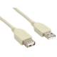 InLine USB 2.0 Verl St/Bu Typ A beige 3m