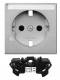 Merten MEG2335-0460 Erweiterungsset ÜSS für Steckdose aluminium System M