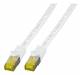 Patchkabel RJ45, CAT6A 500Mhz, 0,5m, weiss S-STP(S/FTP) LSZH, mit Cat.7 Rohkabel,