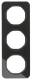 Berker 10132116 Rahmen 3fach R.1 Glas schwarz