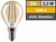 Muellerlicht ETT-1451906 LED Filament Tropfenlampe, E14, 2,2W, 150lm, 2000K, warmweiß, gold