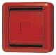 Jung 860WGLRT Cover with glass pane, WGL 860 RT with red rocker + light window