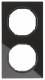 Berker 10122216 Rahmen 2fach R.3 Glas schwarz