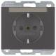 Berker 47387006 Steckdose SCHUKO mit B-feld+erh.BS K.1 anthrazit matt